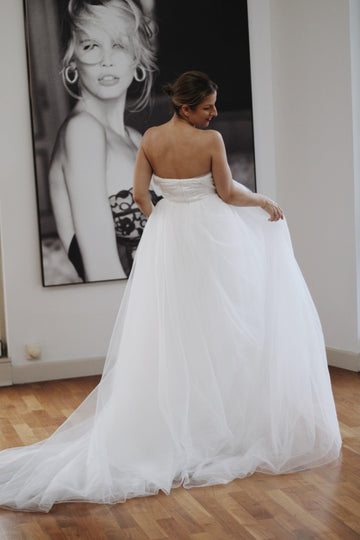 Detachable Bridal Tulle Overskirt - Velo Bianco